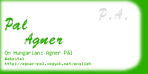 pal agner business card